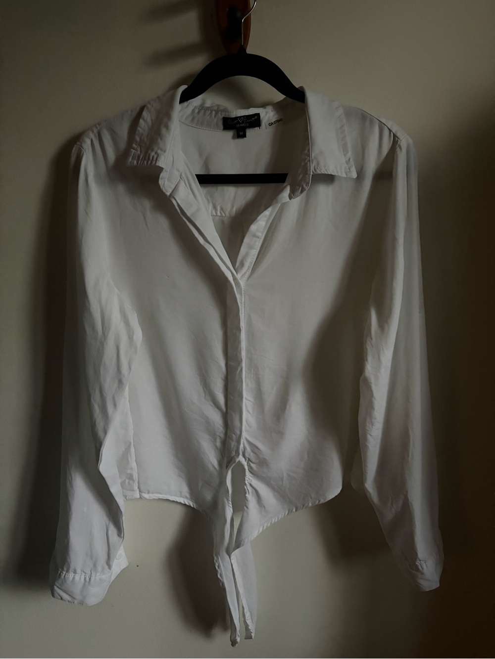 Velvet Heart White Tie-Front Button-Up Shirt